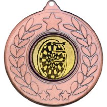 Darts Stars and Wreath Medal | Bronze | 50mm