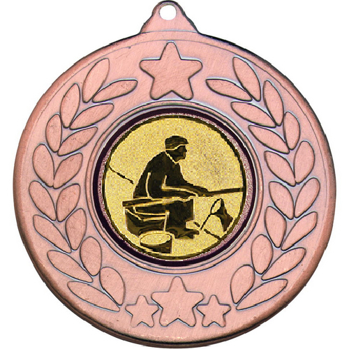 Fishing Stars and Wreath Medal | Bronze | 50mm