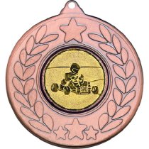 Go Kart Stars and Wreath Medal | Bronze | 50mm