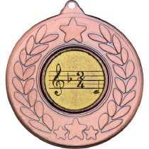 Music Stars and Wreath Medal | Bronze | 50mm