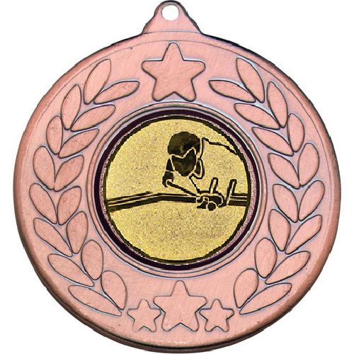 Pool Stars and Wreath Medal | Bronze | 50mm