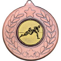Rugby Stars and Wreath Medal | Bronze | 50mm