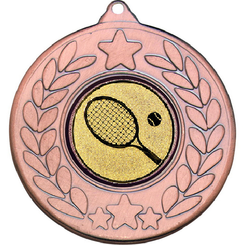 Tennis Stars and Wreath Medal | Bronze | 50mm