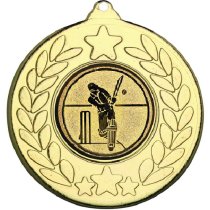 Cricket Stars and Wreath Medal | Gold | 50mm