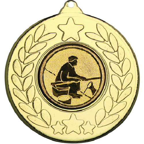Fishing Stars and Wreath Medal | Gold | 50mm