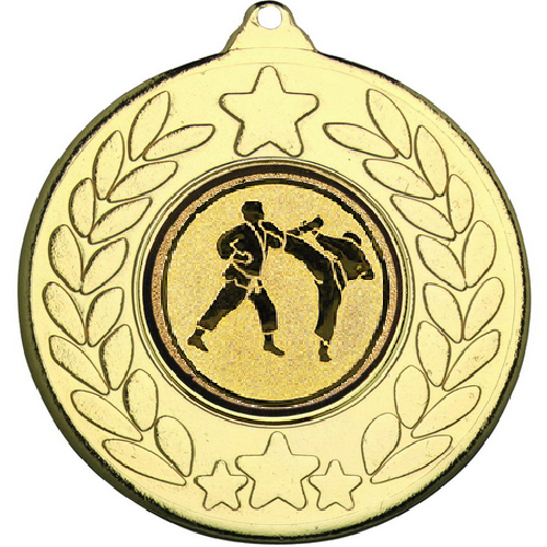 Karate Stars and Wreath Medal | Gold | 50mm