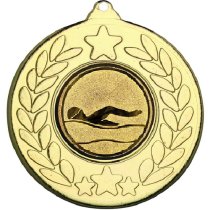 Swimming Stars and Wreath Medal | Gold | 50mm