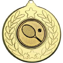 Tennis Stars and Wreath Medal | Gold | 50mm