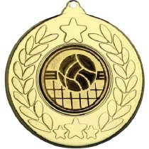 Volleyball Stars and Wreath Medal | Gold | 50mm