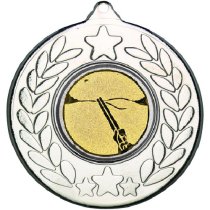 Clay Pigeon Stars and Wreath Medal | Silver | 50mm