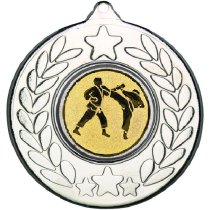 Karate Stars and Wreath Medal | Silver | 50mm