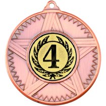 4th Place Striped Star Medal | Bronze | 50mm