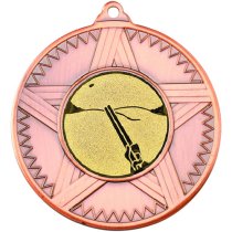 Clay Pigeon Striped Star Medal | Bronze | 50mm