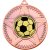 Football Striped Star Medal | Bronze | 50mm - M26BZ.FOOTBALL