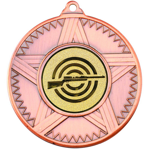 Shooting Striped Star Medal | Bronze | 50mm
