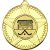 Hockey Striped Star Medal | Gold | 50mm - M26G.HOCKEY