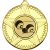 Lawn Bowls Striped Star Medal | Gold | 50mm - M26G.LAWNBOWL