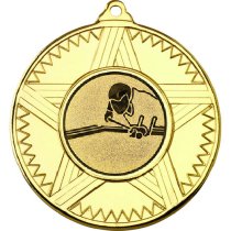 Pool Striped Star Medal | Gold | 50mm