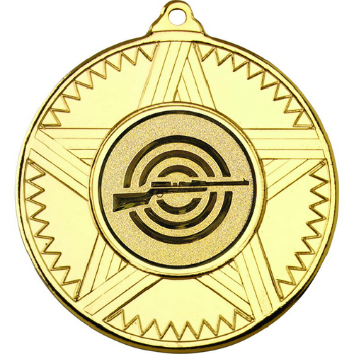 Shooting Striped Star Medal | Gold | 50mm