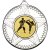 Karate Striped Star Medal | Silver | 50mm - M26S.KARATE