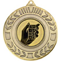 Dominos Wreath Medal | Antique Gold | 50mm