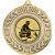 Fishing Wreath Medal | Antique Gold | 50mm - M35AG.FISHING