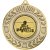 Go Kart Wreath Medal | Antique Gold | 50mm - M35AG.GOKART