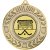 Hockey Wreath Medal | Antique Gold | 50mm - M35AG.HOCKEY