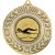 Swimming Wreath Medal | Antique Gold | 50mm - M35AG.SWIMMING