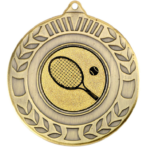 Tennis Wreath Medal | Antique Gold | 50mm