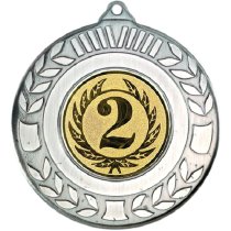 2nd Place Wreath Medal | Antique Silver | 50mm