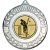 Cricket Wreath Medal | Antique Silver | 50mm - M35AS.CRICKET