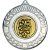 Darts Wreath Medal | Antique Silver | 50mm - M35AS.DARTS