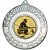 Fishing Wreath Medal | Antique Silver | 50mm - M35AS.FISHING