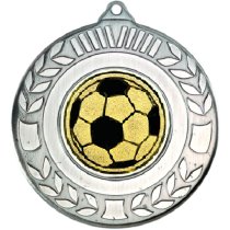 Football Wreath Medal | Antique Silver | 50mm