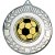 Football Wreath Medal | Antique Silver | 50mm - M35AS.FOOTBALL