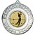 Golf Wreath Medal | Antique Silver | 50mm - M35AS.GOLF