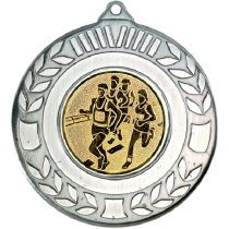 Running Wreath Medal | Antique Silver | 50mm