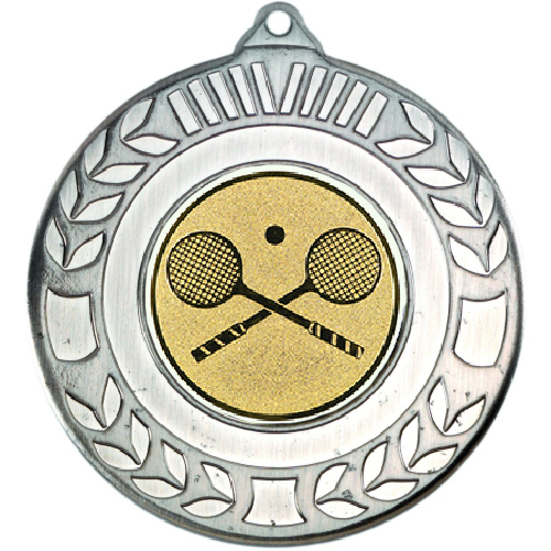 Squash Wreath Medal | Antique Silver | 50mm
