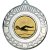 Swimming Wreath Medal | Antique Silver | 50mm - M35AS.SWIMMING