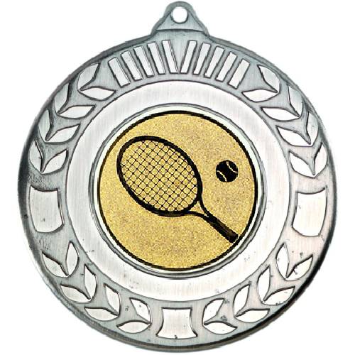 Tennis Wreath Medal | Antique Silver | 50mm