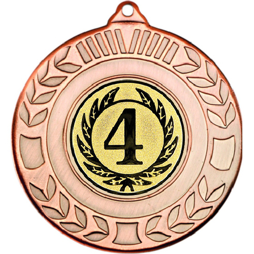 4th Place Wreath Medal | Bronze | 50mm