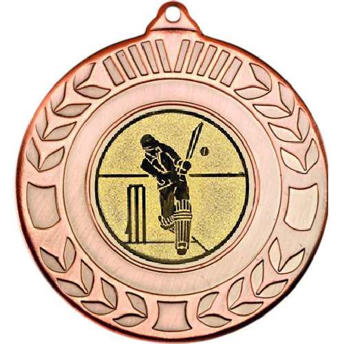 Cricket Wreath Medal | Bronze | 50mm