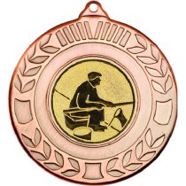 Fishing Wreath Medal | Bronze | 50mm