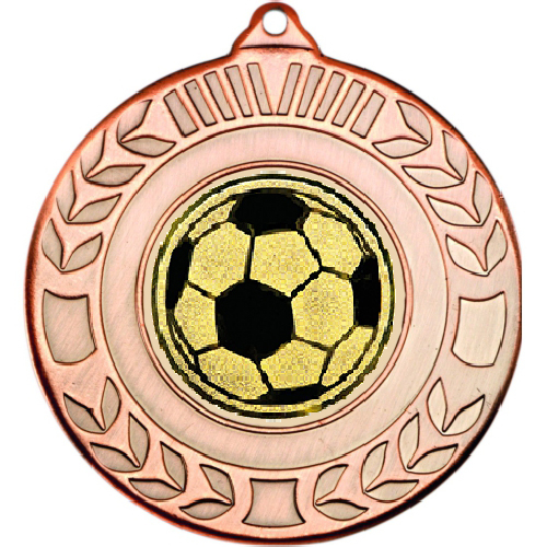 Football Wreath Medal | Bronze | 50mm