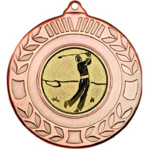 Golf Wreath Medal | Bronze | 50mm