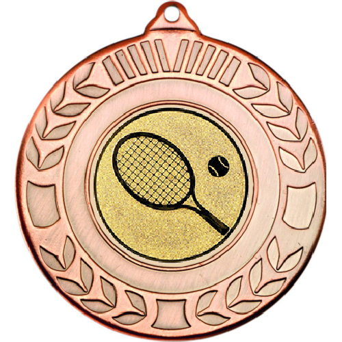 Tennis Wreath Medal | Bronze | 50mm