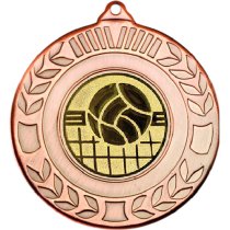 Volleyball Wreath Medal | Bronze | 50mm