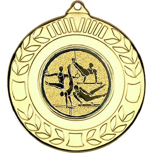 Gymnastics Wreath Medal | Gold | 50mm
