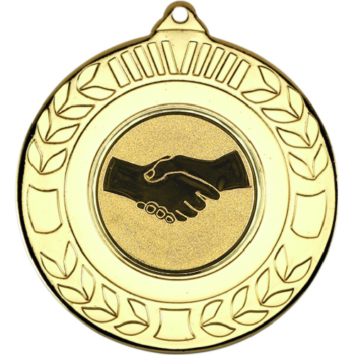 Handshake Wreath Medal | Gold | 50mm